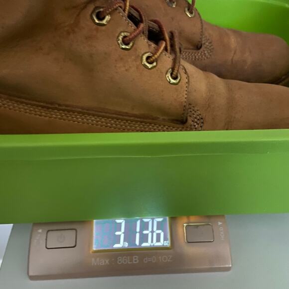 Timberlands Lace Up Combat Boots Men Sz 14 Tan Leather Made in USA Vintage Y2K - Picture 10 of 10